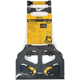 Carreta de Carga 100kg Plegable Ruedas TPR Mango Telescopico Aluminio Diablo, Pretul 24127 Pretul-Carreta de Carga 100kg Plegabl