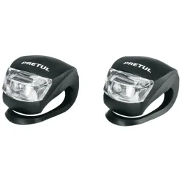 Linternas para Bicicleta 2Led Delantera y Trasera 2CR2032 3V Pretul 16798 Pretul-Linternas para Bicicleta 2Led Delantera y Trase