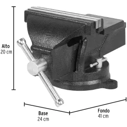 Tornillo de Banco Industrial Ancho de Mordaza 8", Apertura Max 6" Peso 20.9kg, TB-8P 26044 Pretul Pretul-Tornillo de Banco Indus