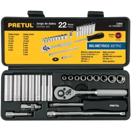 Juegos de herramientas 21 Piezas MM E1/4 EP Pretul 23980 Pretul-Juegos de herramientas 21 Piezas MM E1/4 EP Pretul 23980 Estuche