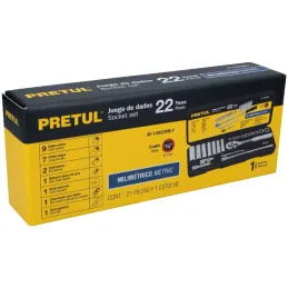Juegos de herramientas 21 Piezas MM E1/4 EP Pretul 23980 Pretul-Juegos de herramientas 21 Piezas MM E1/4 EP Pretul 23980 Estuche