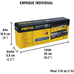 Juegos de herramientas 21 Piezas MM E1/4 EP Pretul 23980 Pretul-Juegos de herramientas 21 Piezas MM E1/4 EP Pretul 23980 Estuche