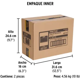 Juegos de Herramientas 42 Piezas E1/4 MP Pretul 22101 Pretul-Juegos de Herramientas 42 Piezas E1/4 MP Pretul 22101 Estuche plást