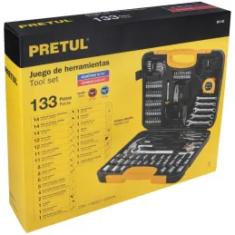 Juegos de herramientas 133 Piezas Mixto STD MM E1/4 -3/8 MP Pretul 24223 Pretul-Juegos de herramientas 133 Piezas Mixto STD MM E