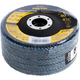 Discos Flap Discs Laminado 4-1/2" G40 Lija de Zirconia, DLP-2716 22350 Pretul Pretul-Discos Flap Discs Laminado 4-1/2" G40 Lija 