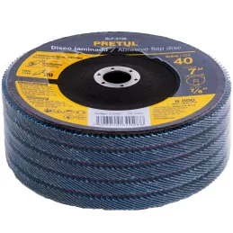Discos Flap Discs Laminado 7" G40 Lija de Zirconia, DLP-2730 22353 Pretul Pretul-Discos Flap Discs Laminado 7" G40 Lija de Zirco