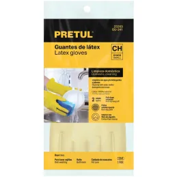 Guantes de Latex Talla CH Afelpado para limpieza Pretul 23263 Pretul-Guantes de Latex Talla CH Afelpado para limpieza Pretul 232