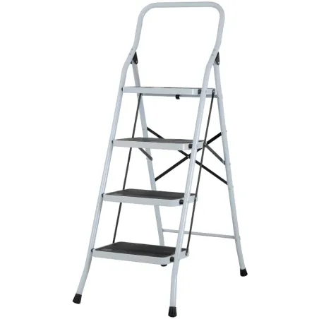 Escaleras Tubulares 4 Peldaños Plegables T3 Max2.4m P7.9kg Acero, Pretul 24122 Pretul-Escaleras Tubulares 4 Peldaños Plegables T