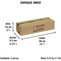 Calibrador Escolar Pulgadas y Milimetros 6" o 150mm, en acero, VER-6PX 21455 Pretul Pretul-Calibrador Escolar Pulgadas y Milimet