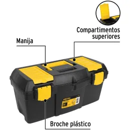 Caja para Herramientas Plastica Largo 19", Ancho 8 5/8", Alto 8 1/2", Peso 1.3kg, CHP-19CP 20604 Pretul Pretul-Caja para Herrami