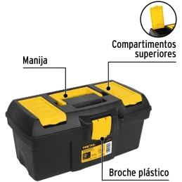 Caja para Herramientas Plastica Largo 16", Ancho 8", Alto 7 1/2", Peso 0.9kg, CHP-16CP 20603 Pretul Pretul-Caja para Herramienta