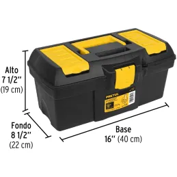 Caja para Herramientas Plastica Largo 16", Ancho 8", Alto 7 1/2", Peso 0.9kg, CHP-16CP 20603 Pretul Pretul-Caja para Herramienta