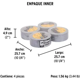 Cintas Ducte Tape 48mm x50m Resistente a Temperaturas Pretul 20530 Pretul-Cintas Ducte Tape 48mm x50m Resistente a Temperaturas 