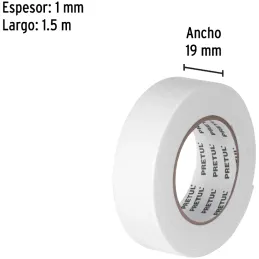 Cintas Doble Contacto 19mm x1.5m Doble Adhesivo Pretul 20004 Pretul-Cintas Doble Contacto 19mm x1.5m Doble Adhesivo Pretul 20004