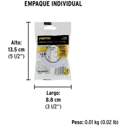 Cintas Doble Contacto 19mm x1.5m Doble Adhesivo Pretul 20004 Pretul-Cintas Doble Contacto 19mm x1.5m Doble Adhesivo Pretul 20004