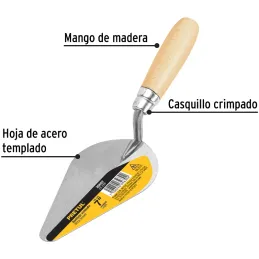 Badilejo Soldado 7", en acero al carbono, para Albañileria, CT-7PP 20607 Pretul Pretul-Badilejo Soldado 7", en acero al carbono,