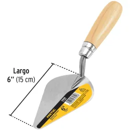 Badilejo Soldado 6", en acero al carbono, para Albañileria, CT-6PP 20606 Pretul Pretul-Badilejo Soldado 6", en acero al carbono,