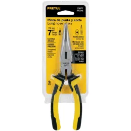 Alicates de punta y corte 7" ComfortGrip Acarbono MangoPVC Pretul 22677 Pretul-Alicates de punta y corte 7" ComfortGrip Acarbono