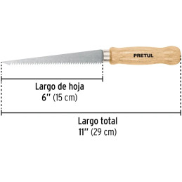 Serrucho para muro de Yeso 6" DPP6, Mango de Madera, STR-6 22934 Pretul Pretul-Serrucho para muro de Yeso 6" DPP6, Mango de Made