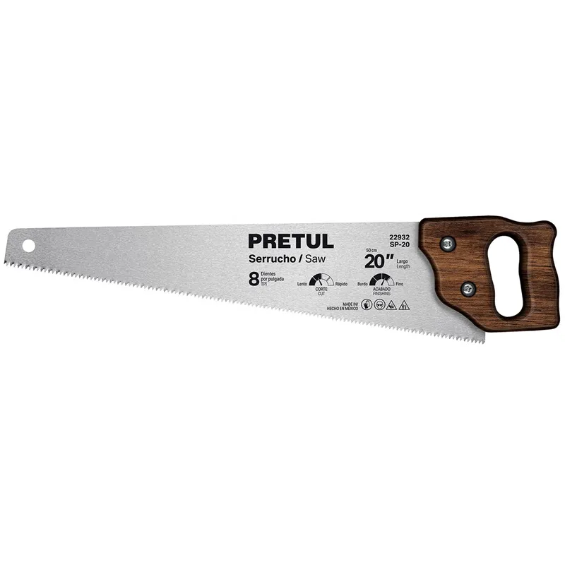 Serrucho 20 " Espesor 0.6mm DPP 7 en acero alto carbono templado, SP-20 22932 Pretul Pretul-Serrucho 20 " Espesor 0.6mm DPP 7 en