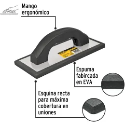 Fraguadora Gruesa de Hule 9 1/2 x 4 Pulgada, acabado Liso, Mango de Madera, FL-9NP 25074 Pretul Pretul-Fraguadora Gruesa de Hule