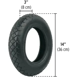 Llantas 14" x3" Neumatica Reforzada llanta sola sin camara, N-P 25008 Pretul Pretul-Llantas 14" x3" Neumatica Reforzada llanta s