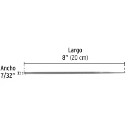 Limas Redonda para motosierra 8" Espesor 7/32", para afilado de cadena, LMO-7/32P 24492 Pretul Pretul-Limas Redonda para motosie