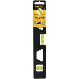 Nivel Torpedo 9", Puntas de Hule, Gotas resistente a la abrasion y al impacto, NT-9P 22450 Pretul Pretul-Nivel Torpedo 9", Punta