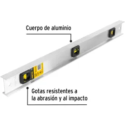 Nivel 24", Cuerpo de Aluminio, Gotas resistente a la abrasion y al impacto, NP-24P 22460 Pretul Pretul-Nivel 24", Cuerpo de Alum