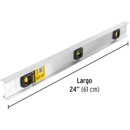 Nivel 24", Cuerpo de Aluminio, Gotas resistente a la abrasion y al impacto, NP-24P 22460 Pretul Pretul-Nivel 24", Cuerpo de Alum