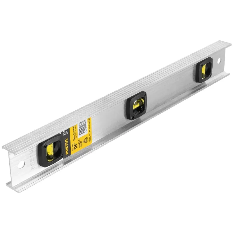 Nivel 18", Cuerpo de Aluminio, Gotas resistente a la abrasion y al impacto, NP-18P 22458 Pretul Pretul-Nivel 18", Cuerpo de Alum