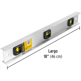Nivel 18", Cuerpo de Aluminio, Gotas resistente a la abrasion y al impacto, NP-18P 22458 Pretul Pretul-Nivel 18", Cuerpo de Alum