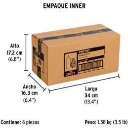Tiralinea Plastico 15m, con repuesto, bobinado rapido, Incluye Bote de Gis, TL-50P 28574 Pretul Pretul-Tiralinea Plastico 15m, c