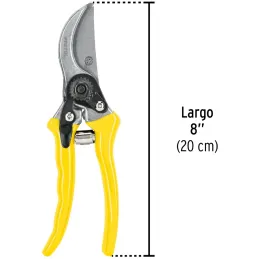 Tijera de Poda Ligera 8 1/2", cuchilla de paso, cuerpo de aluminio, en acero al alto carbono, T-45P 23103 Pretul Pretul-Tijera d