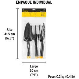Juego de 3 Herramientas para Jardin, JJ-3P 21709 Pretul Pretul-Juego de 3 Herramientas para Jardin, JJ-3P 21709 Pretul Fabricado