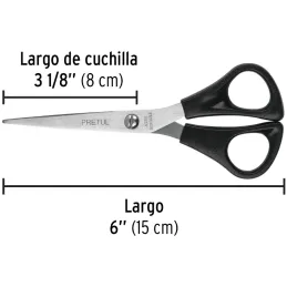 Tijeras para casa y Oficina 6", en acero Inoxidable, TINOX-6R 23187 Pretul Pretul-Tijeras para casa y Oficina 6", en acero Inoxi