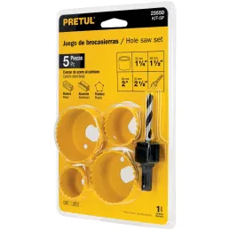 Juegos para instalar cerraduras, 5 piezas, para madera y aluminio, KIT-5P 23550 Pretul Pretul-Juegos para instalar cerraduras, 5