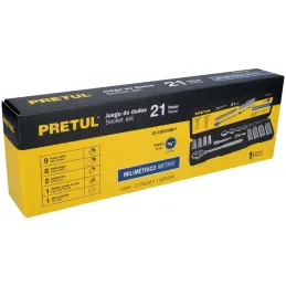 Juegos de herramientas 21 Piezas MM E3/8 EP Pretul 21191 Pretul-Juegos de herramientas 21 Piezas MM E3/8 EP Pretul 21191 Estuche