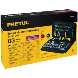 Juegos de herramientas 83 Piezas E1/4-3/8 EP Pretul 22984 Pretul-Juegos de herramientas 83 Piezas E1/4-3/8 EP Pretul 22984 Desar