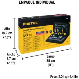 Juegos de herramientas 83 Piezas E1/4-3/8 EP Pretul 22984 Pretul-Juegos de herramientas 83 Piezas E1/4-3/8 EP Pretul 22984 Desar