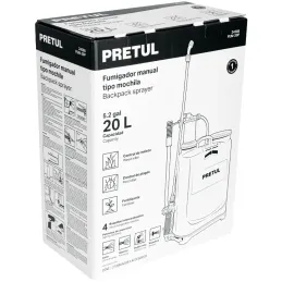 Fumigador de Mochila 20L Bombeo Lateral Pretul 24588 Pretul-Fumigador de Mochila 20L Bombeo Lateral Pretul 24588 Lanzas de polip