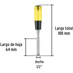 Formones 1/2", en acero al Carbono, FT-1/2 21656 Pretul Pretul-Formones 1/2", en acero al Carbono, FT-1/2 21656 Pretul Hoja de a