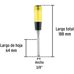 Formones 3/8", en acero al Carbono, FT-3/8 21653 Pretul Pretul-Formones 3/8", en acero al Carbono, FT-3/8 21653 Pretul Hoja de a
