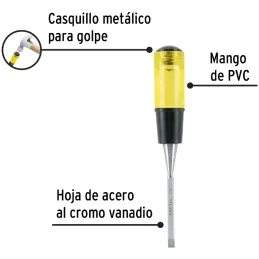 Formones 1/4", en acero al Carbono, FT-1/4 21650 Pretul Pretul-Formones 1/4", en acero al Carbono, FT-1/4 21650 Pretul Hoja de a