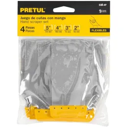 Juego de 4 Cuñas, Hojas Flexible 50, 80, 100 y 120 mm, CUÑ-4P 24200 Pretul Pretul-Juego de 4 Cuñas, Hojas Flexible 50, 80, 100 y