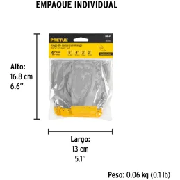 Juego de 4 Cuñas, Hojas Flexible 50, 80, 100 y 120 mm, CUÑ-4P 24200 Pretul Pretul-Juego de 4 Cuñas, Hojas Flexible 50, 80, 100 y