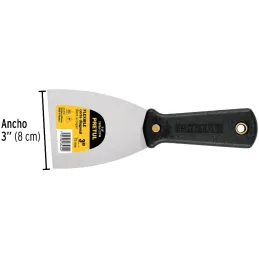 Espatula Flexible 3", Hoja a todo lo largo del Mango para maxima Resistencia, ET-3F 21516 Pretul Pretul-Espatula Flexible 3", Ho