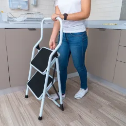 Escaleras Tubulares 2 Peldaños Plegables T3 Max2m P4.5kg Acero, Pretul 24118 Pretul-Escaleras Tubulares 2 Peldaños Plegables T3 