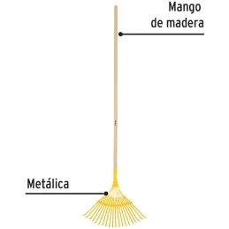 Escobas Metalica Curva 17" 20 Dientes Mango 48" Calibre 20, EM-20P 21431 Pretul Pretul-Escobas Metalica Curva 17" 20 Dientes Man