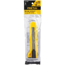 Cutter 6" 18mm Plastico 1Navaja de Acero, Pretul CUT-6P 22405 Pretul-Cutter 6" 18mm Plastico 1Navaja de Acero, Pretul CUT-6P 224